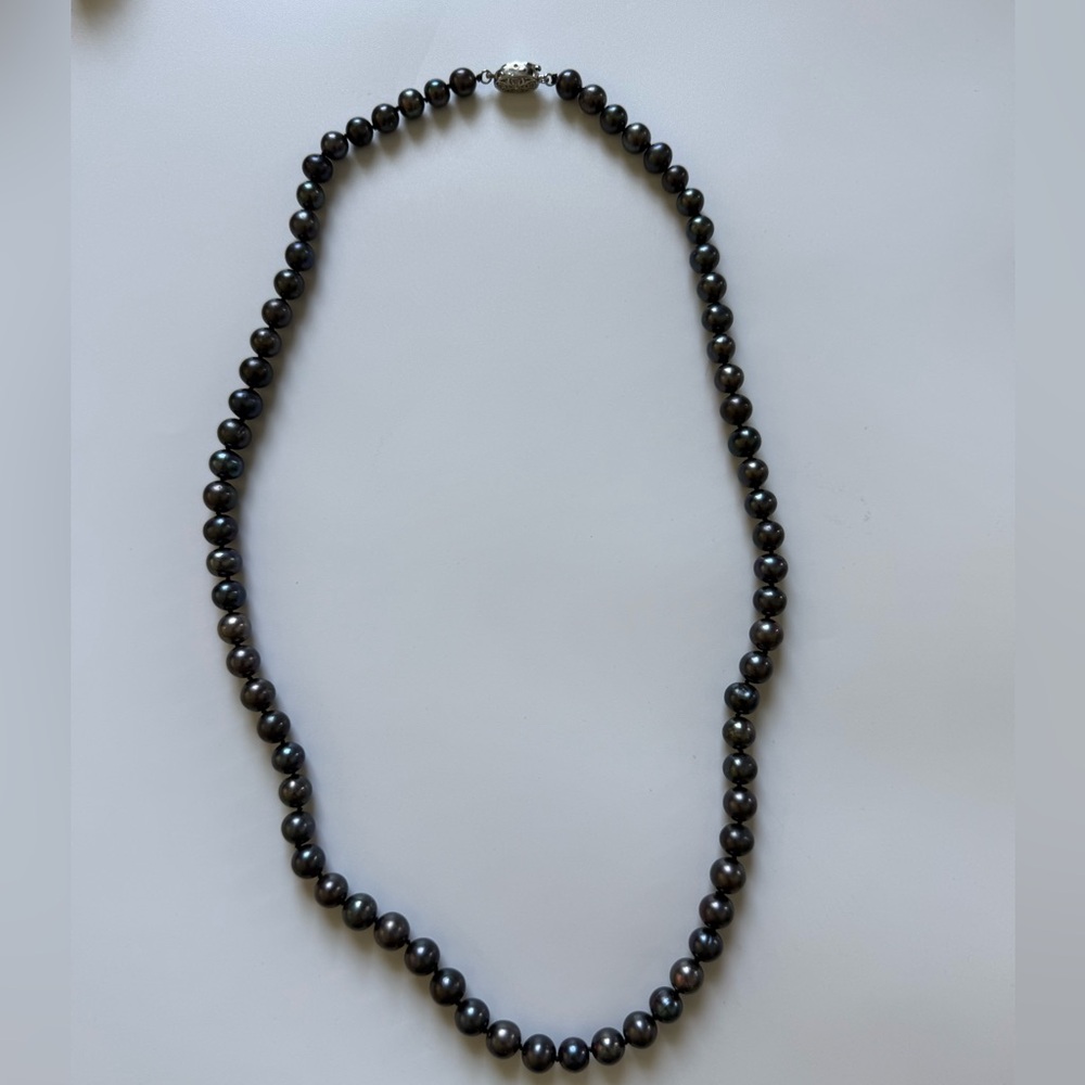 Vintage Real Pearls with 925 Clasp Necklace